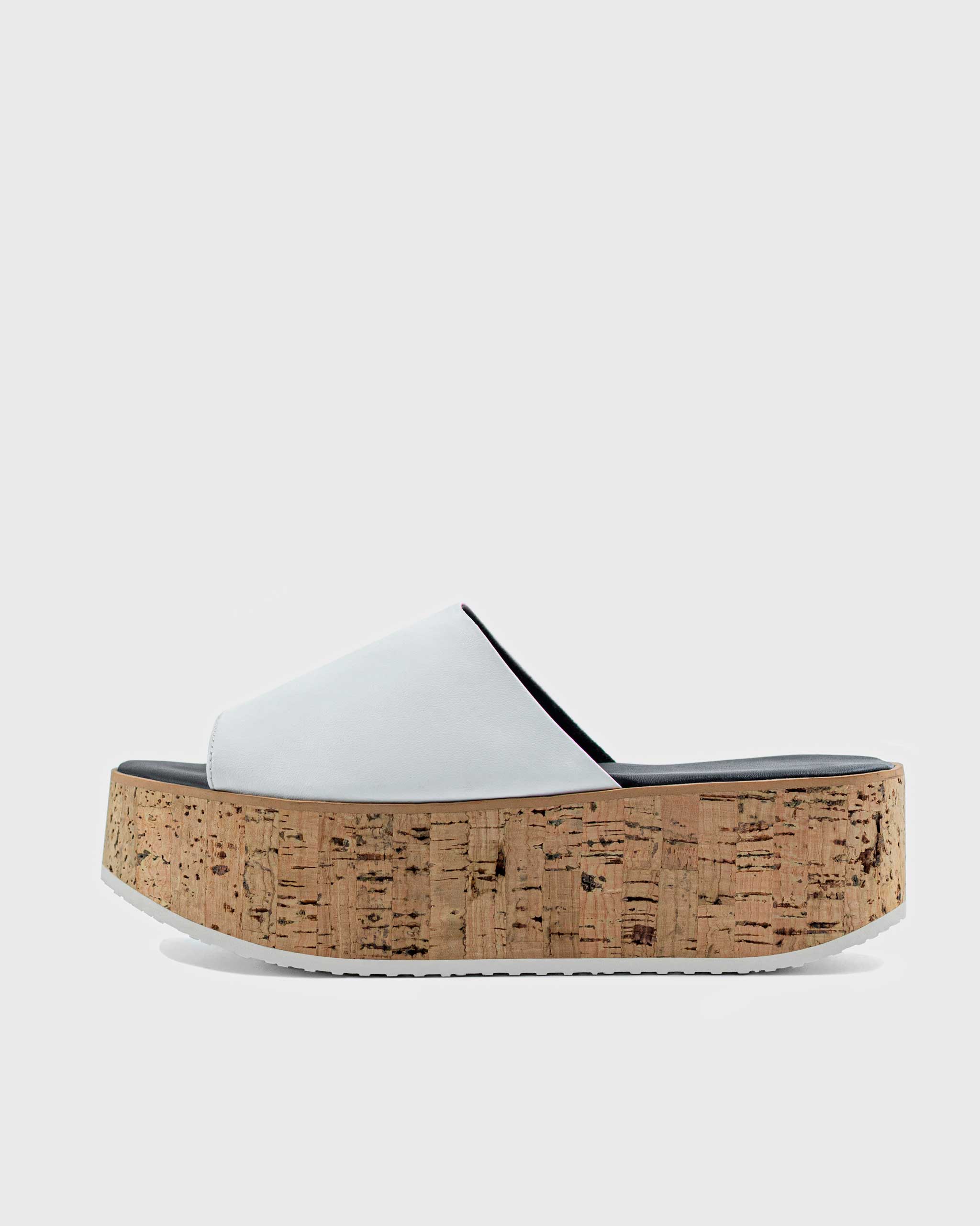 BOHEMA - Geigi Flatforms Buty Białe, ze skóry roślinnej, polska rodzinna marka - outlet