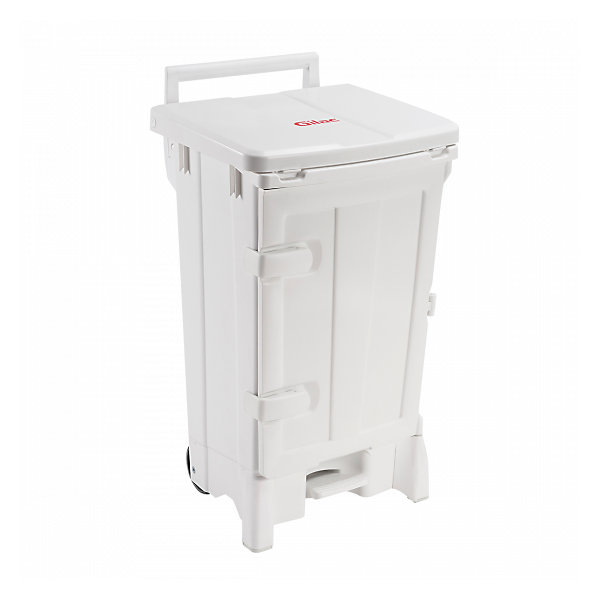 Collecteur à pédale 90 L   porte - couvercle blanc
