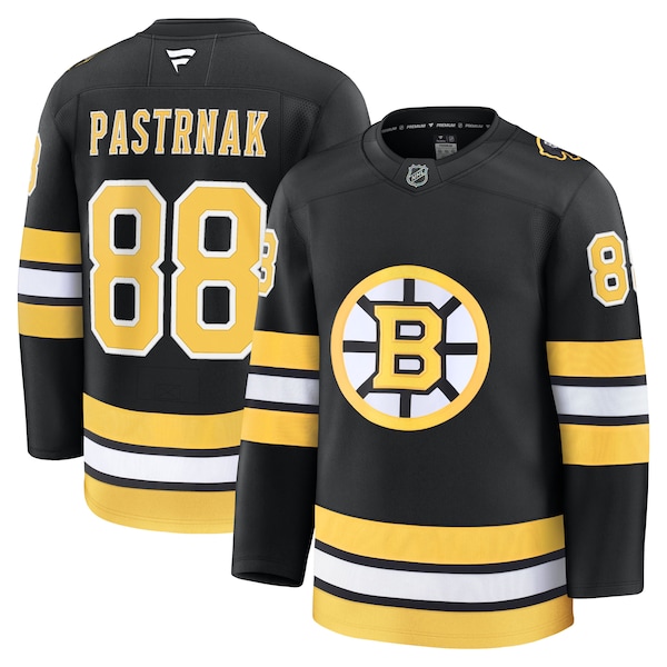 David Pastrnak Boston Bruins  Home Premium Player Jersey - Black/White