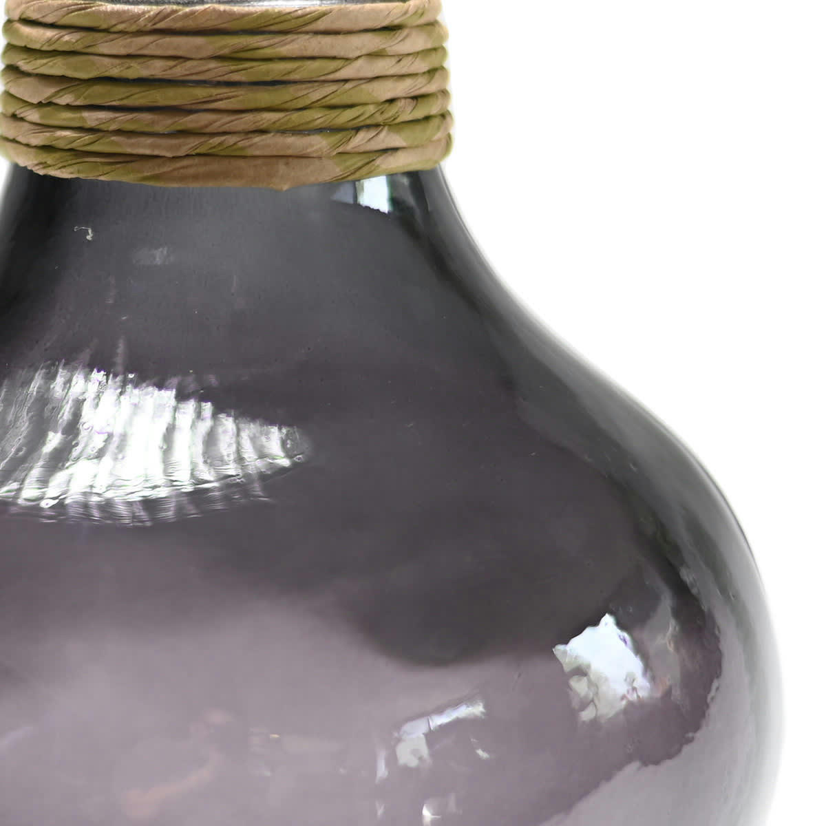 MIRAMAR - Vase en verre recyclé Anthracite 21 cm