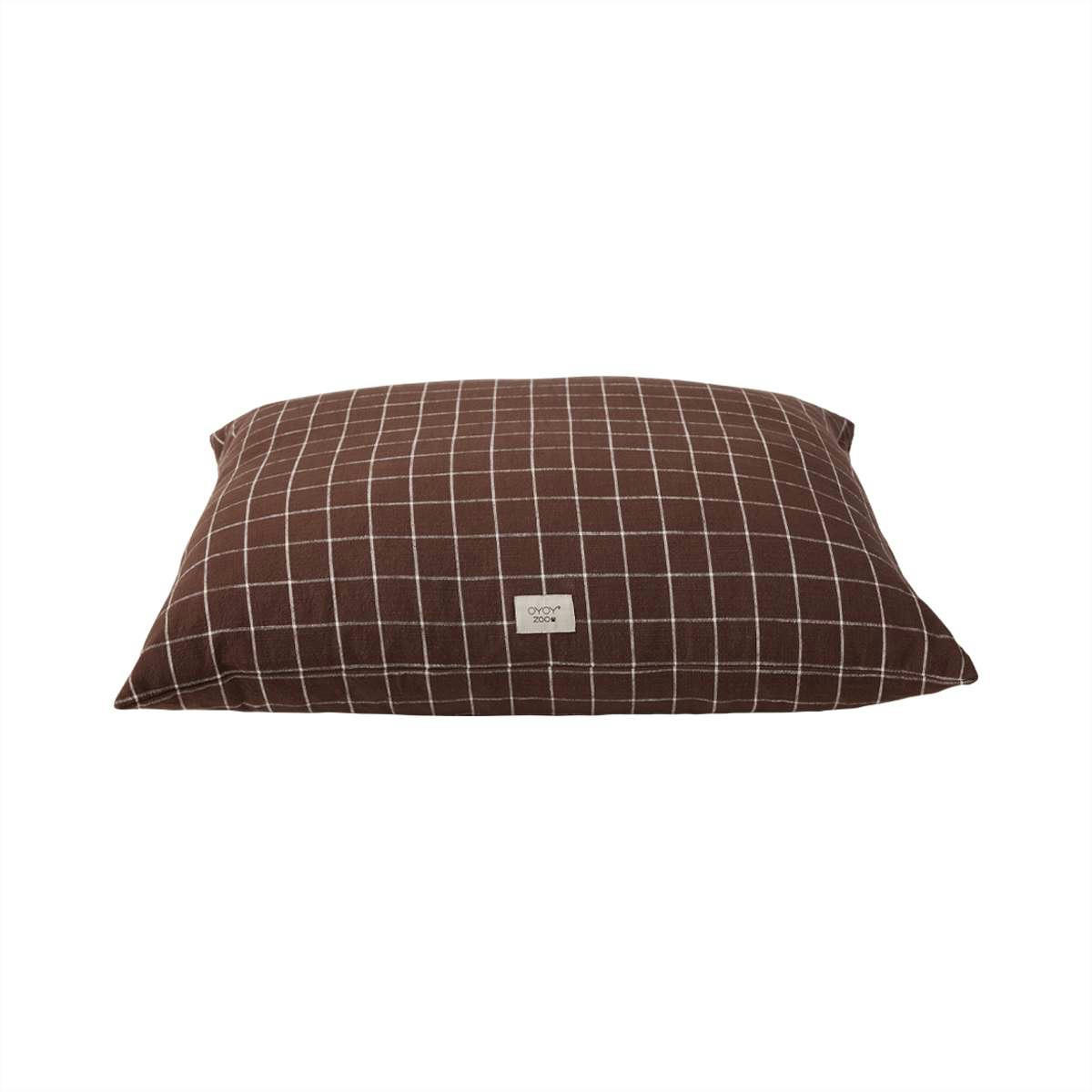 KYOTO - Coussin marron en coton organique H60x74cm