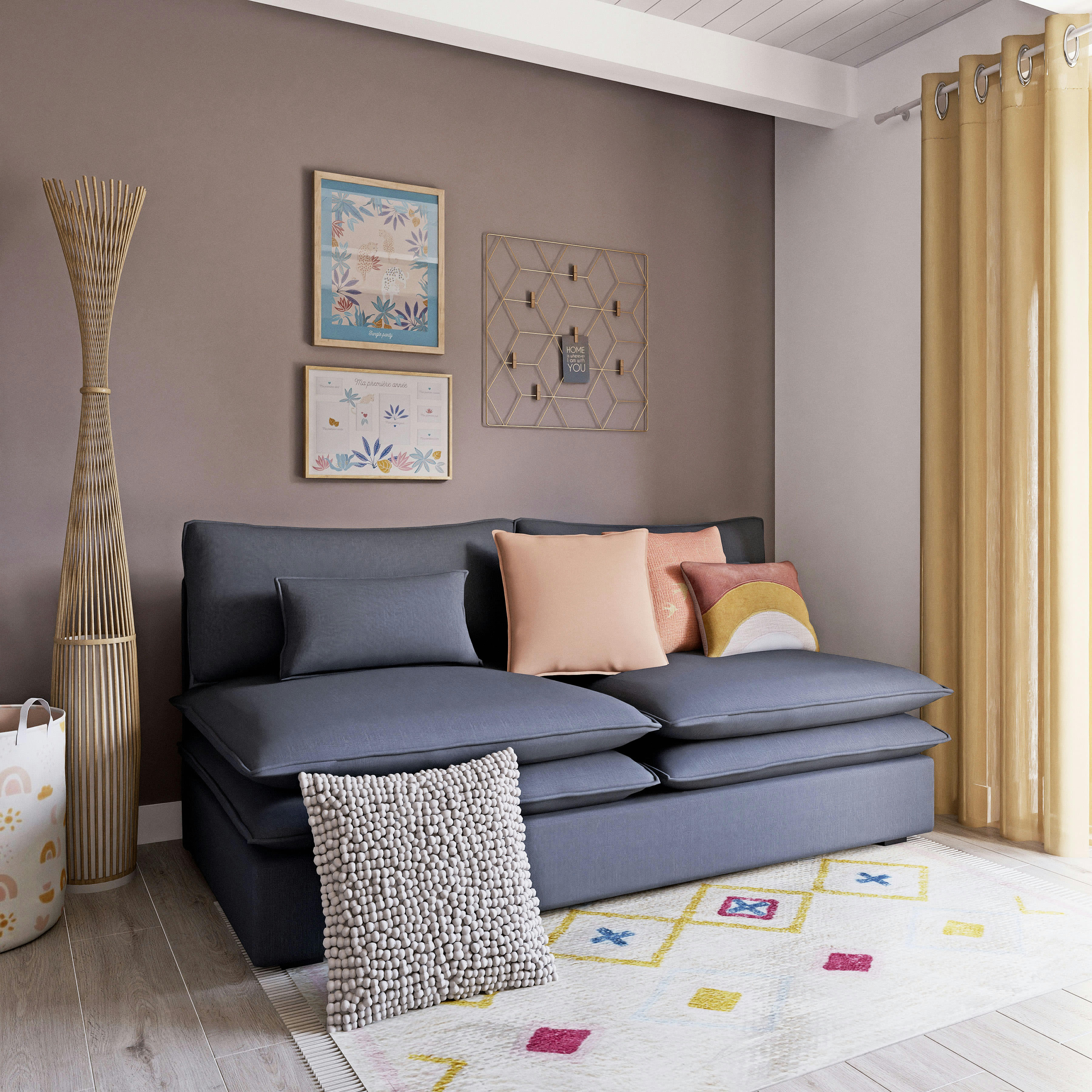 GRAPHIC - Pêle-mêle en métal doré 60x60