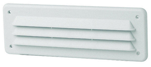 Grille d'aération PVC bas de porte Autogyre blanche réglable 230 x 80 mm