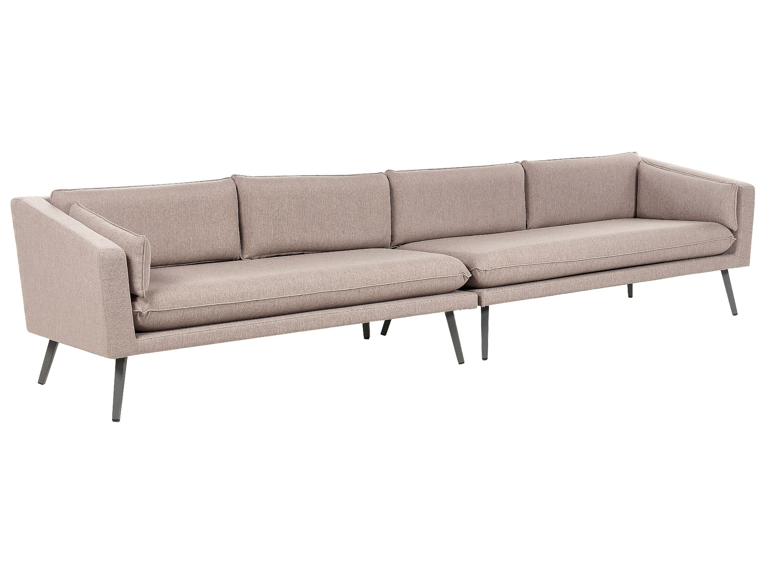 Sofa ogrodowa tapicerowana dla 4 osób beżowa