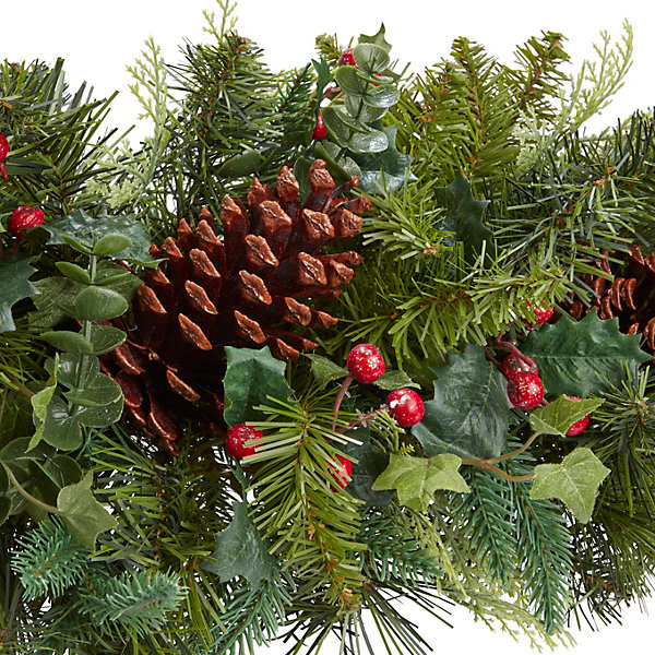 Chemin de table végétal de noël Amden 120 cm