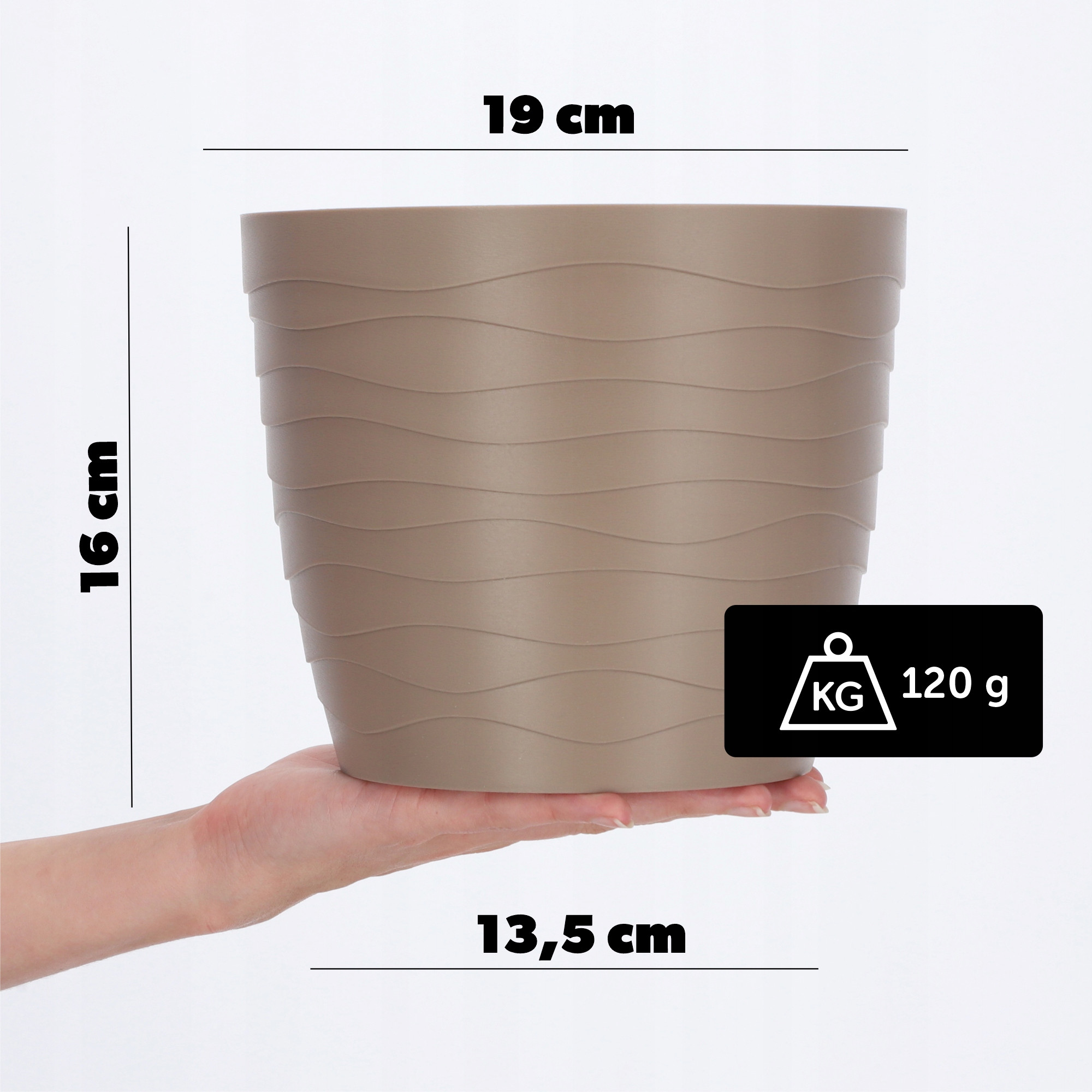 Doniczka Osłonka Donica Na Kwiaty 19cm Kolory