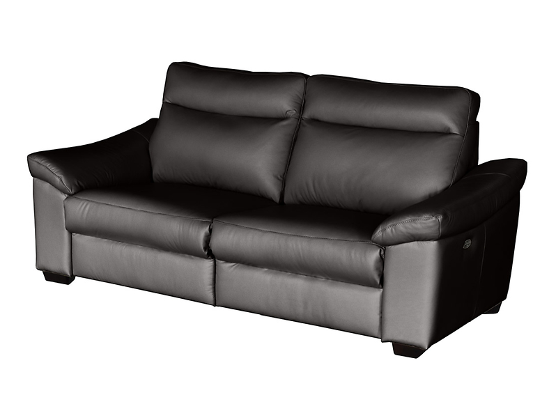 Sofa trzyosobowa Dublin z funkcją relaks skóra brązowa