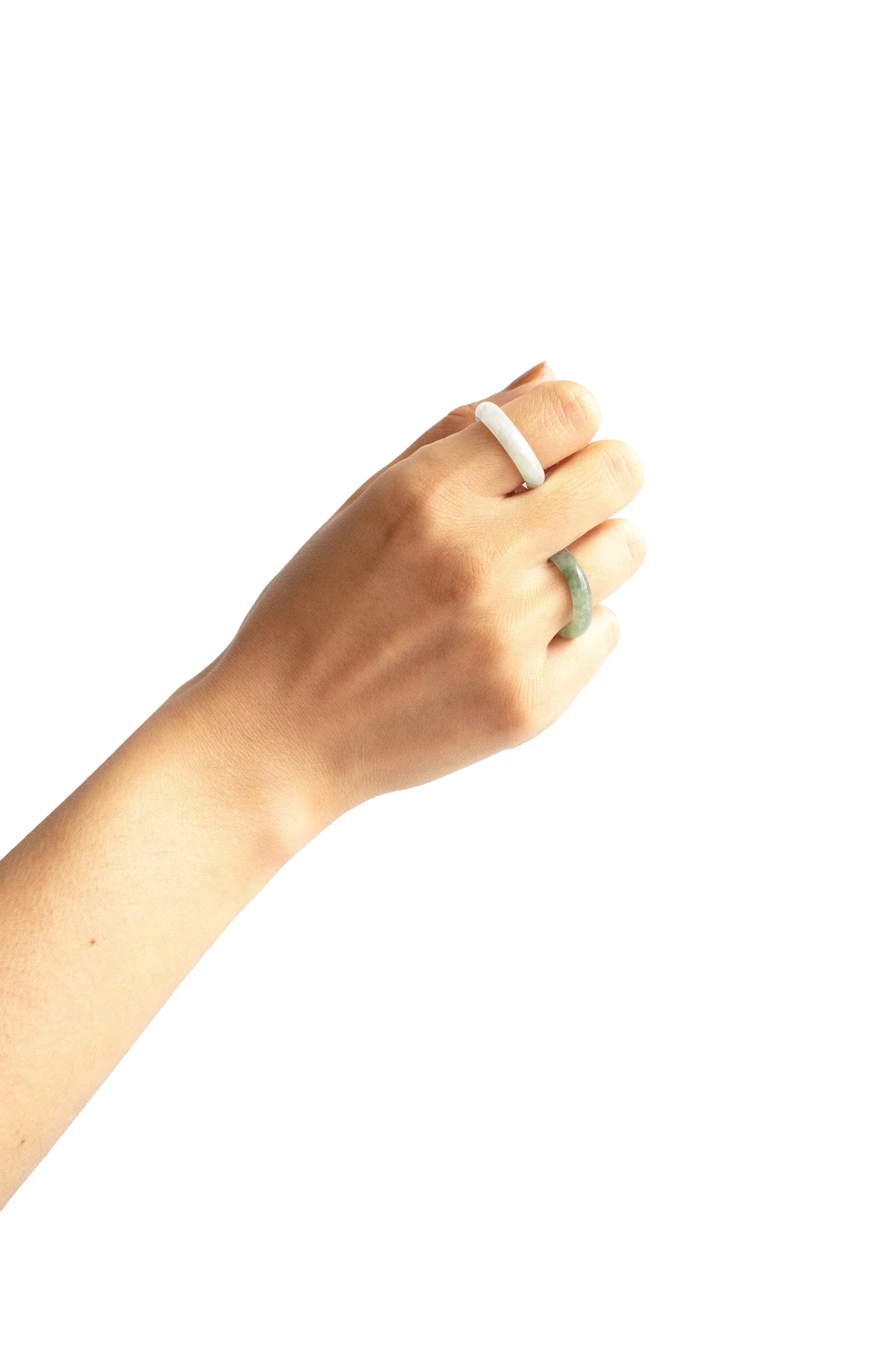 Chess — Light/Dark Cyan Jade Ring in Cyan