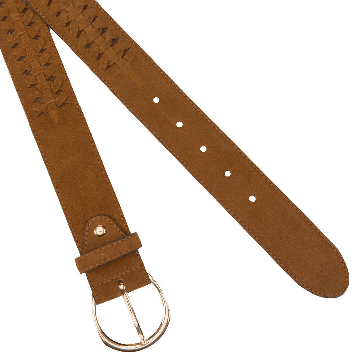 Ceinture tressée en cuir