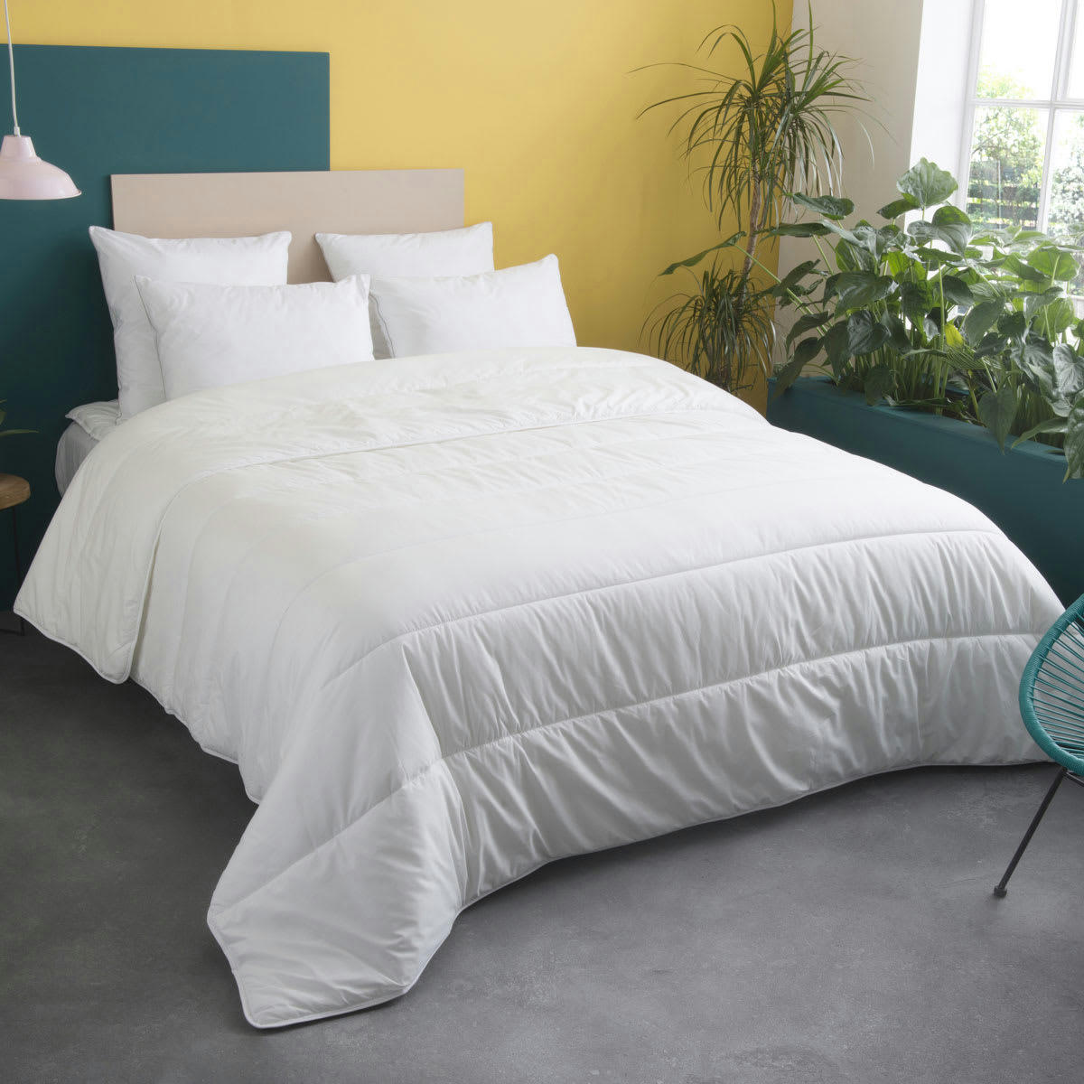 COLETTE - Couette TEMPÉRÉE Extra Gonflante - Coton Bio  200x200 cm - Wake Me Gre