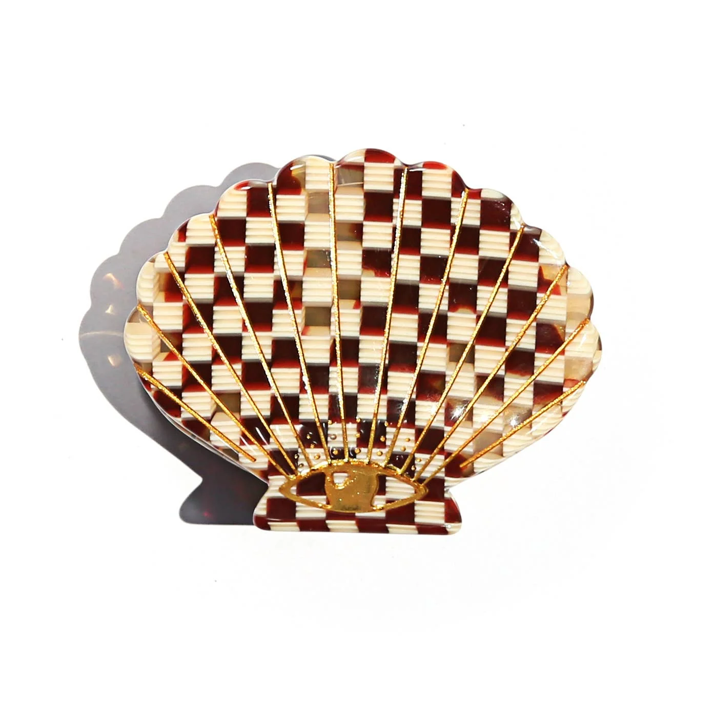 Check Shell Hair Clip
