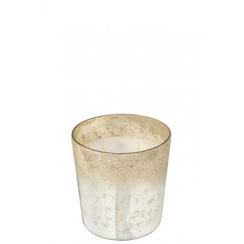 DELUXE - Bougie parfumée verre argent H15,25cm