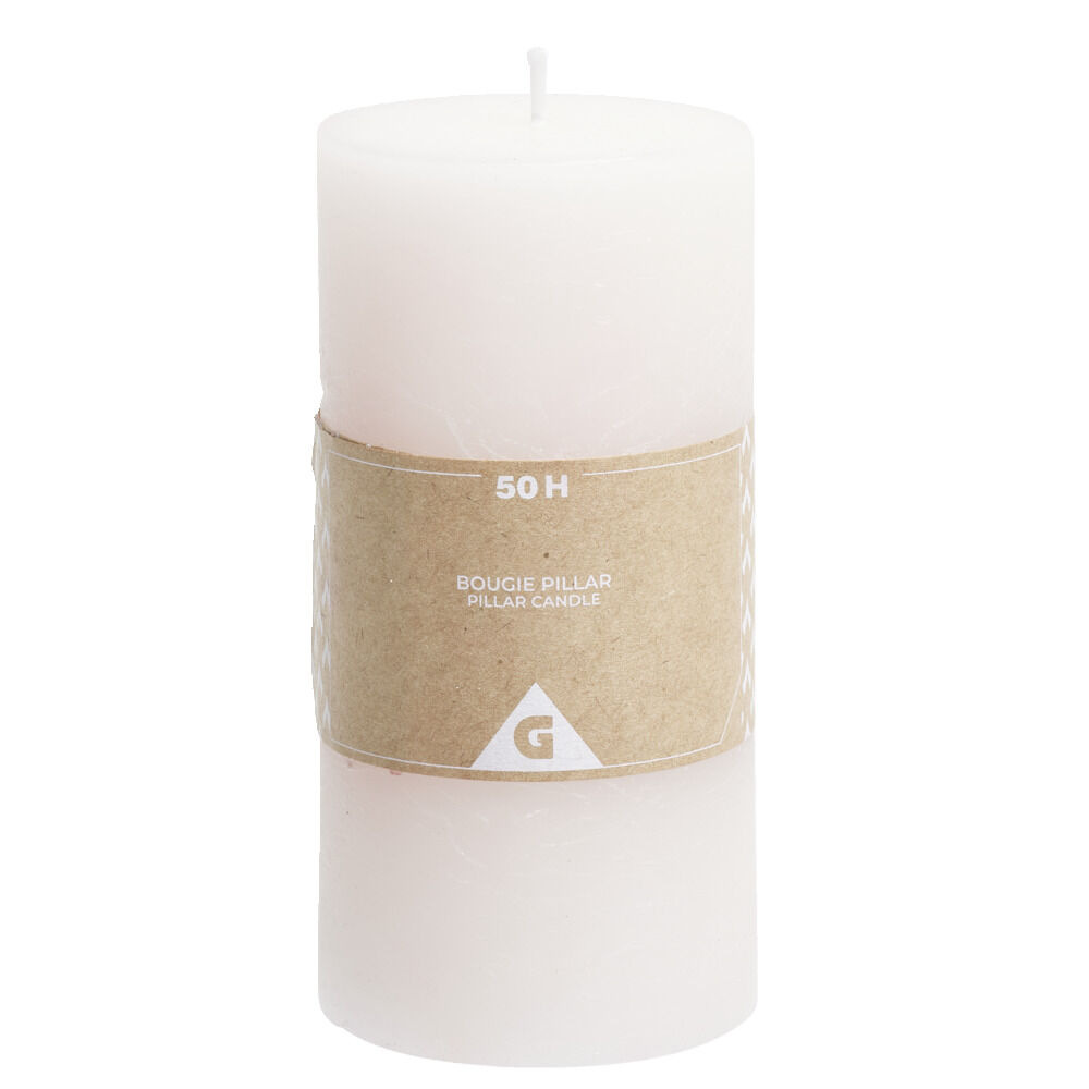 Bougie pilier rose 50H