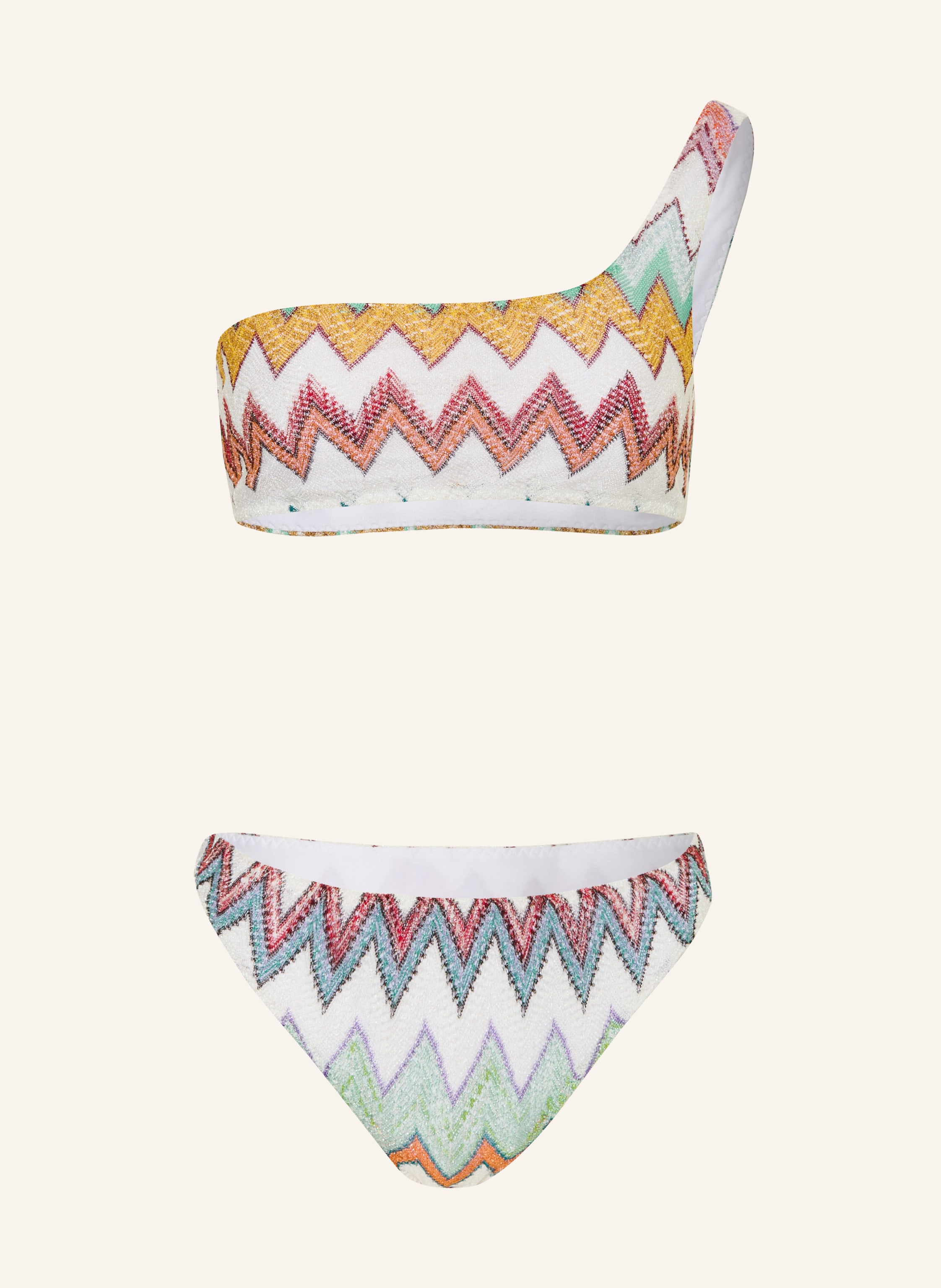 MISSONI One-Shoulder-Bikini mit Glitzergarn