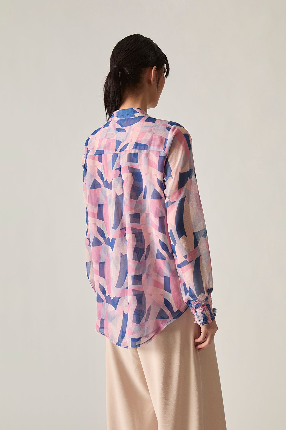 James Lakeland Pink Mosaic Print Blouse