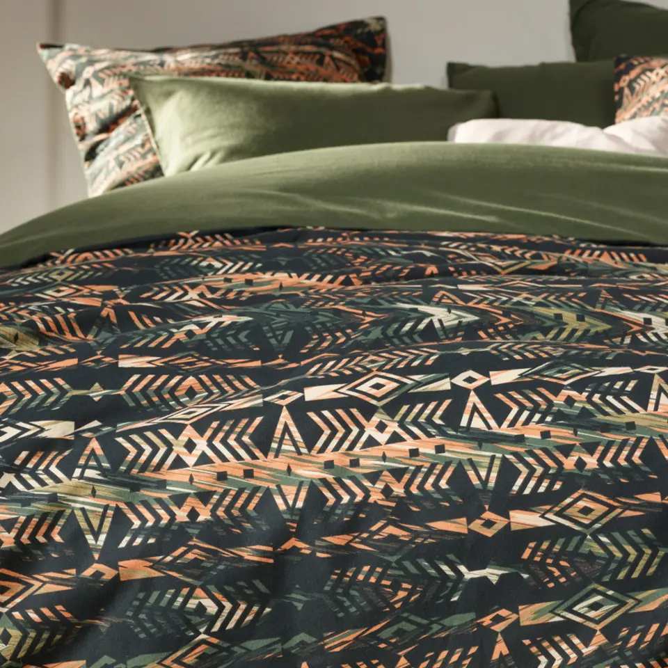 De Witte Lietaer Dekbedovertrek Rufus Khaki - 200 x 200/220 cm - Flanel