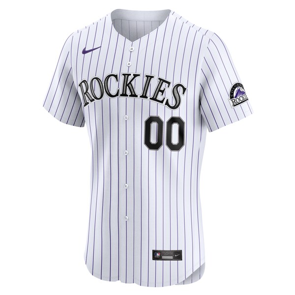 Colorado Rockies Nike Home Elite Custom Jersey - White