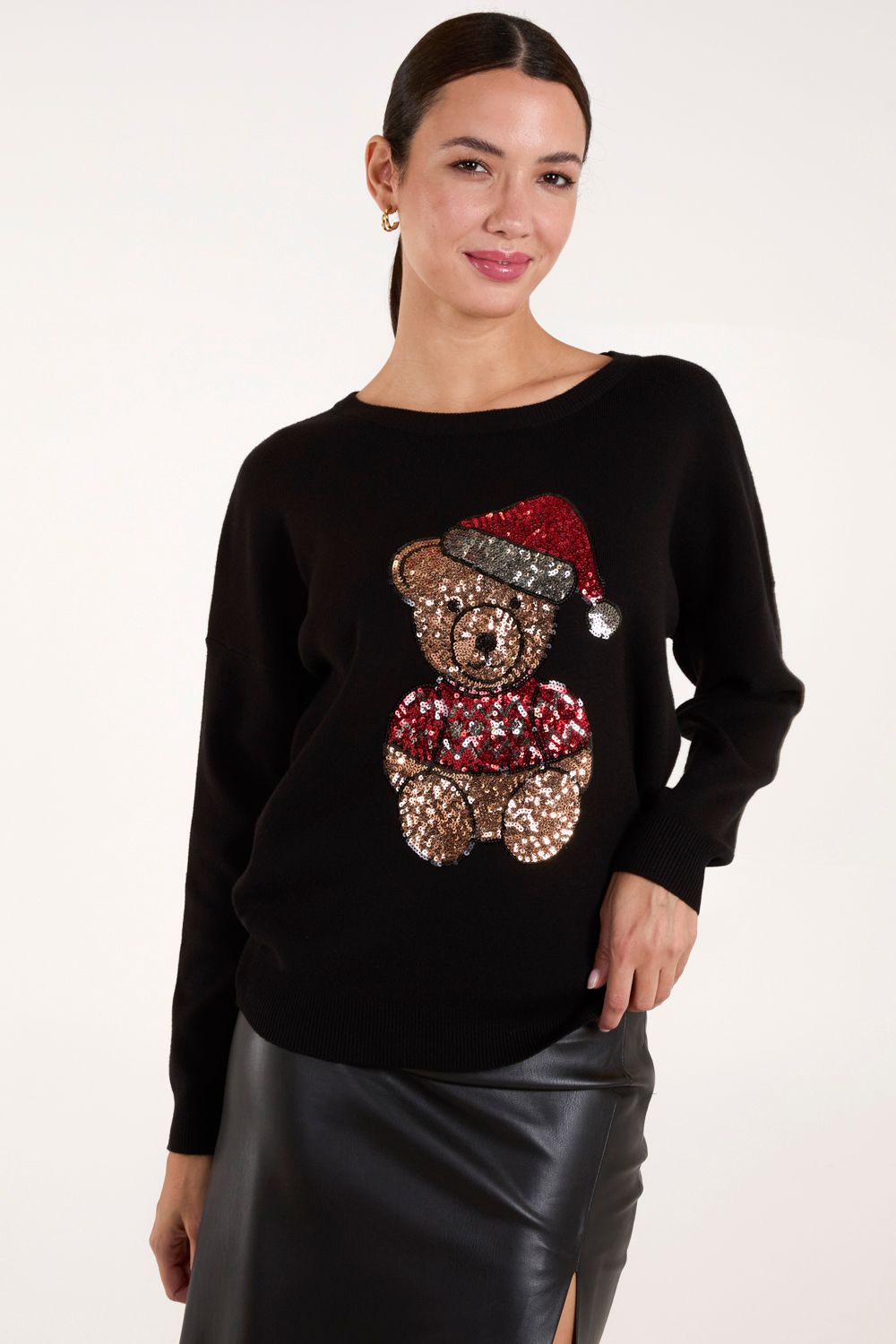 Blue Vanilla Teddy Bear Christmas Jumper