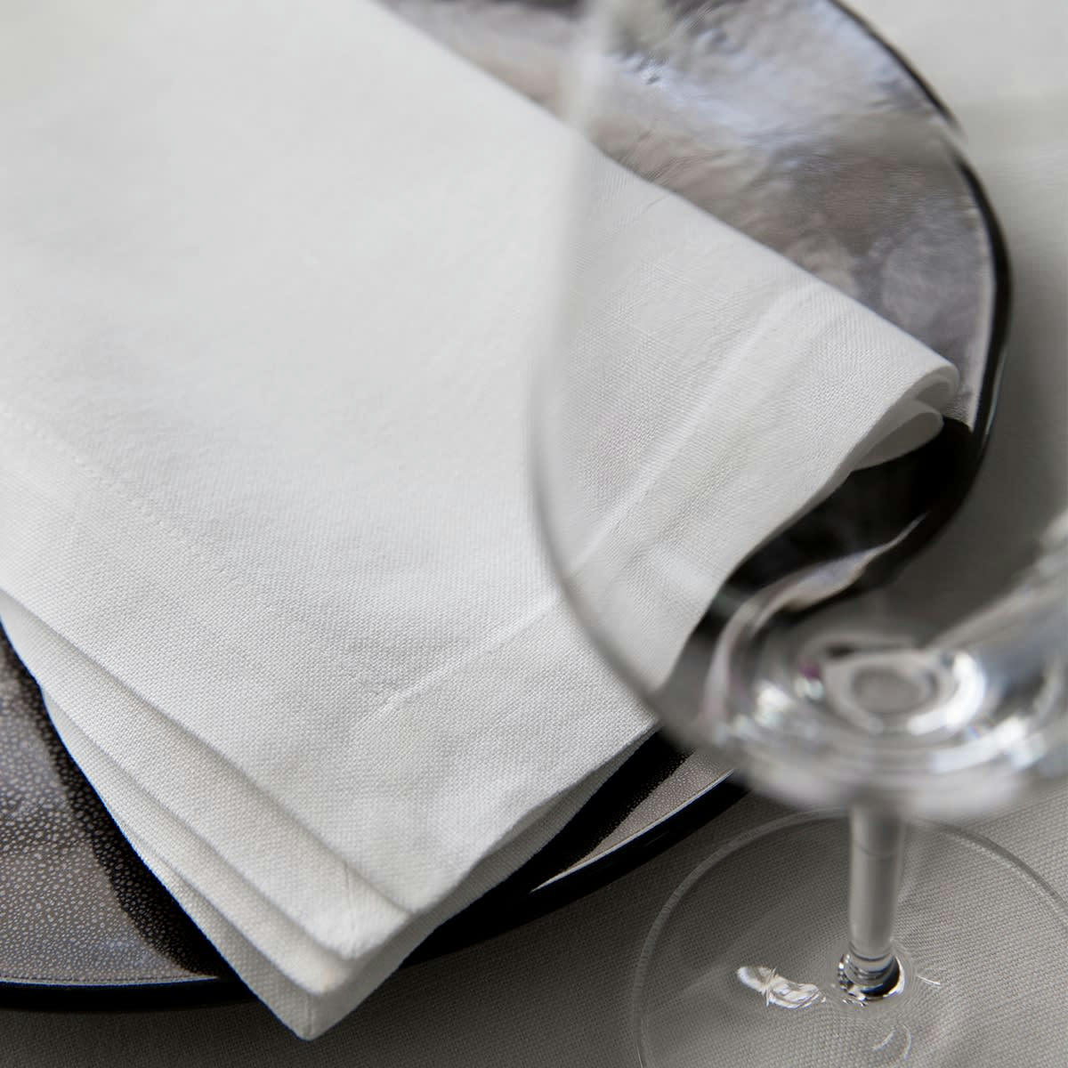 NATTE - Serviette en coton blanc 56 x 56