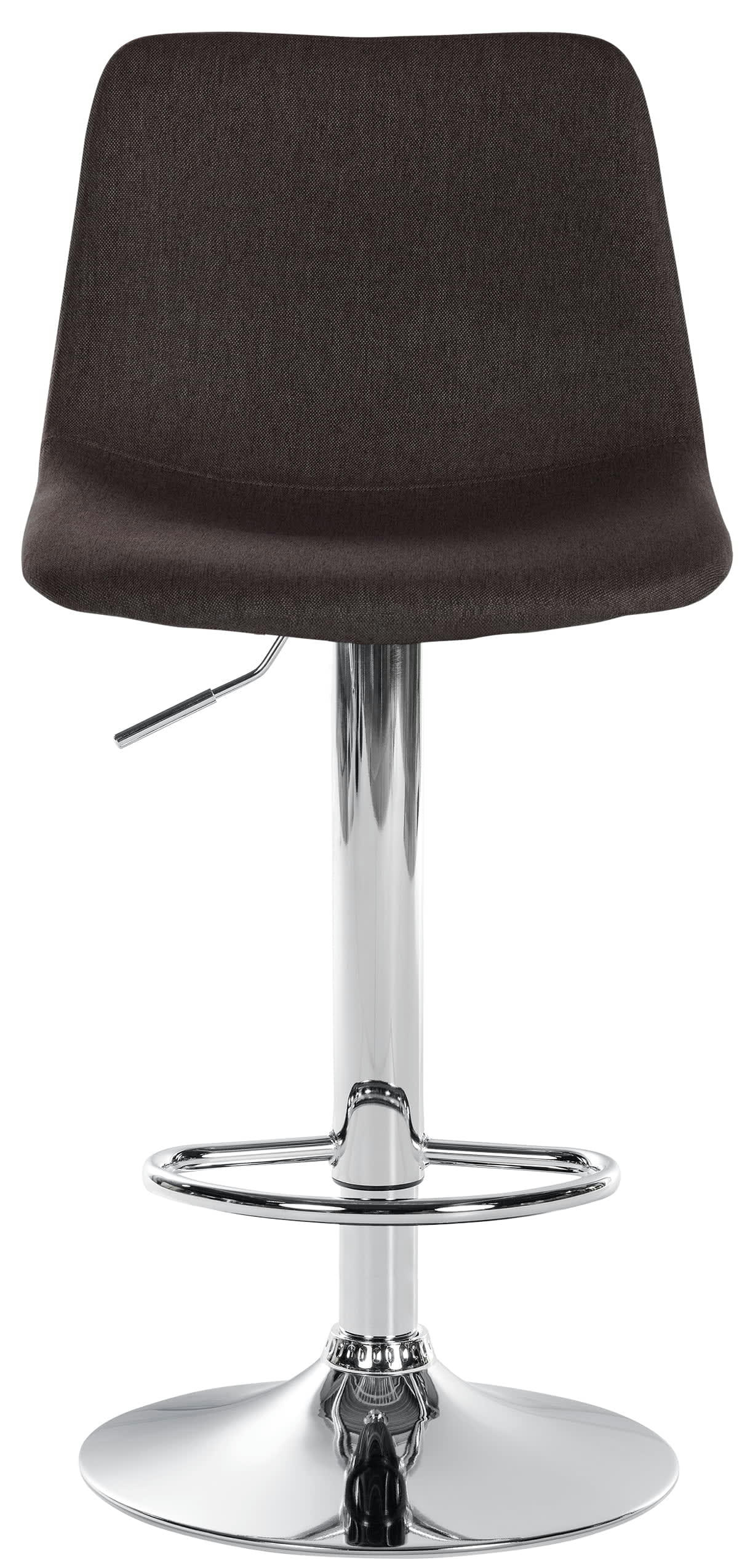 DIVO - Tabouret de bar en tissu ajustable pivotant tissu Taupe