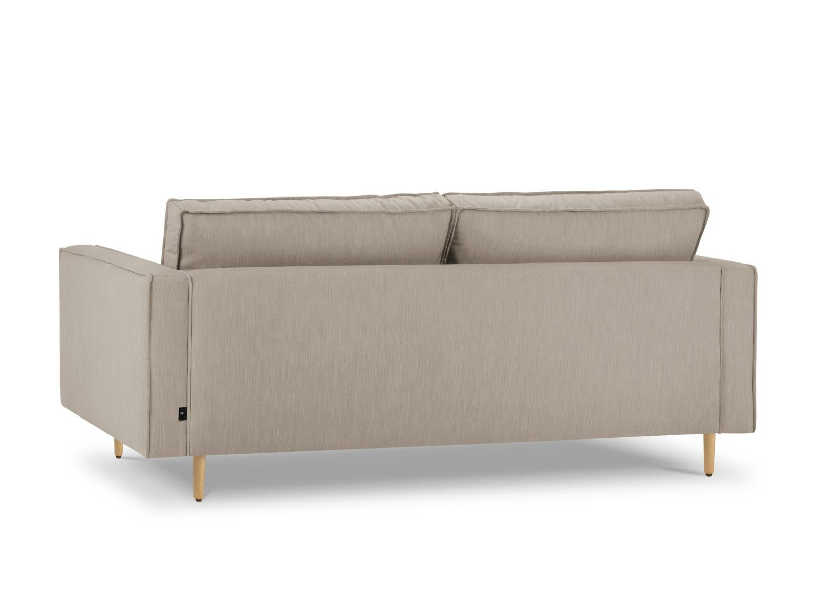 ALEXIS - Canapé 3 places en Tissu Structurel Beige Foncé