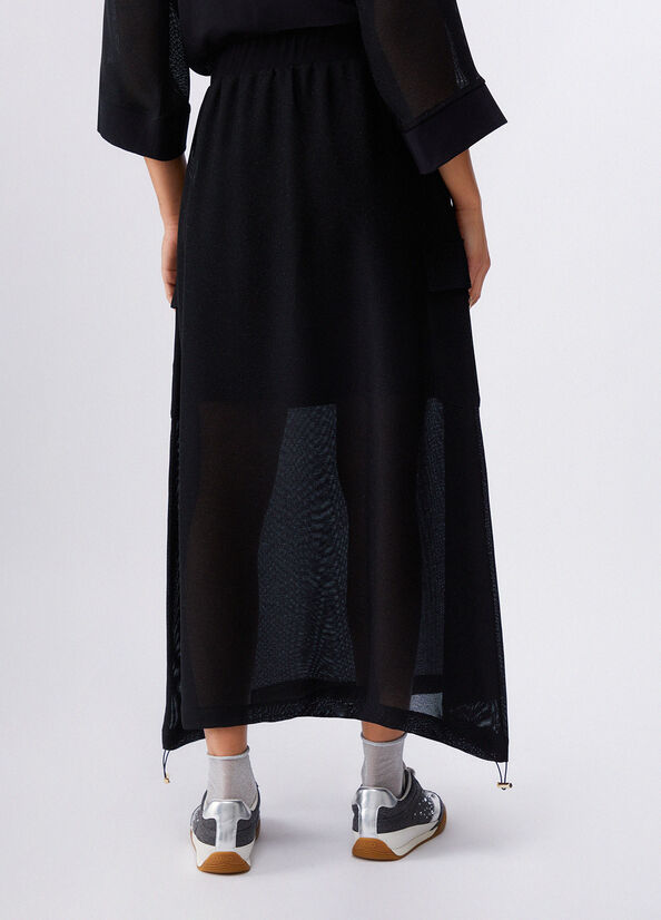 Gonna lunga in mesh