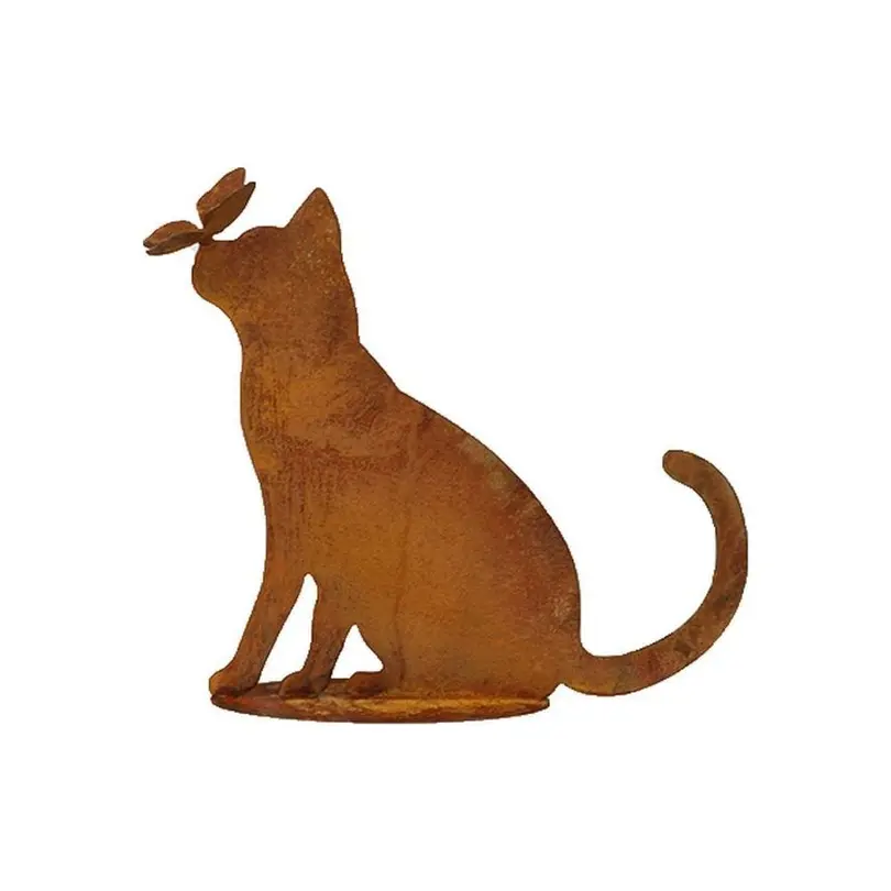 Figur Katze mit Schmetterling