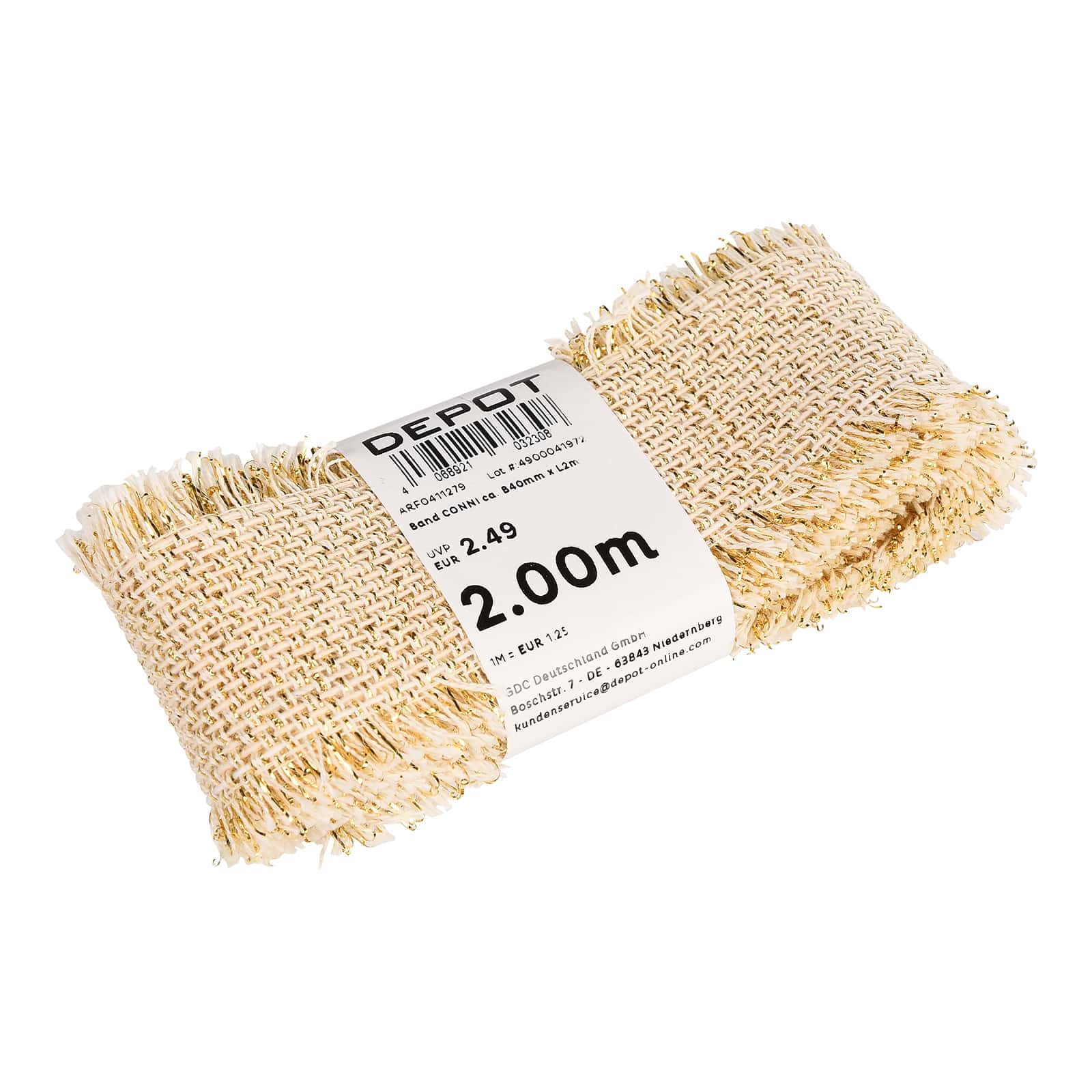 Geschenkband Conni Creme,L 2.000 x B 40 mm