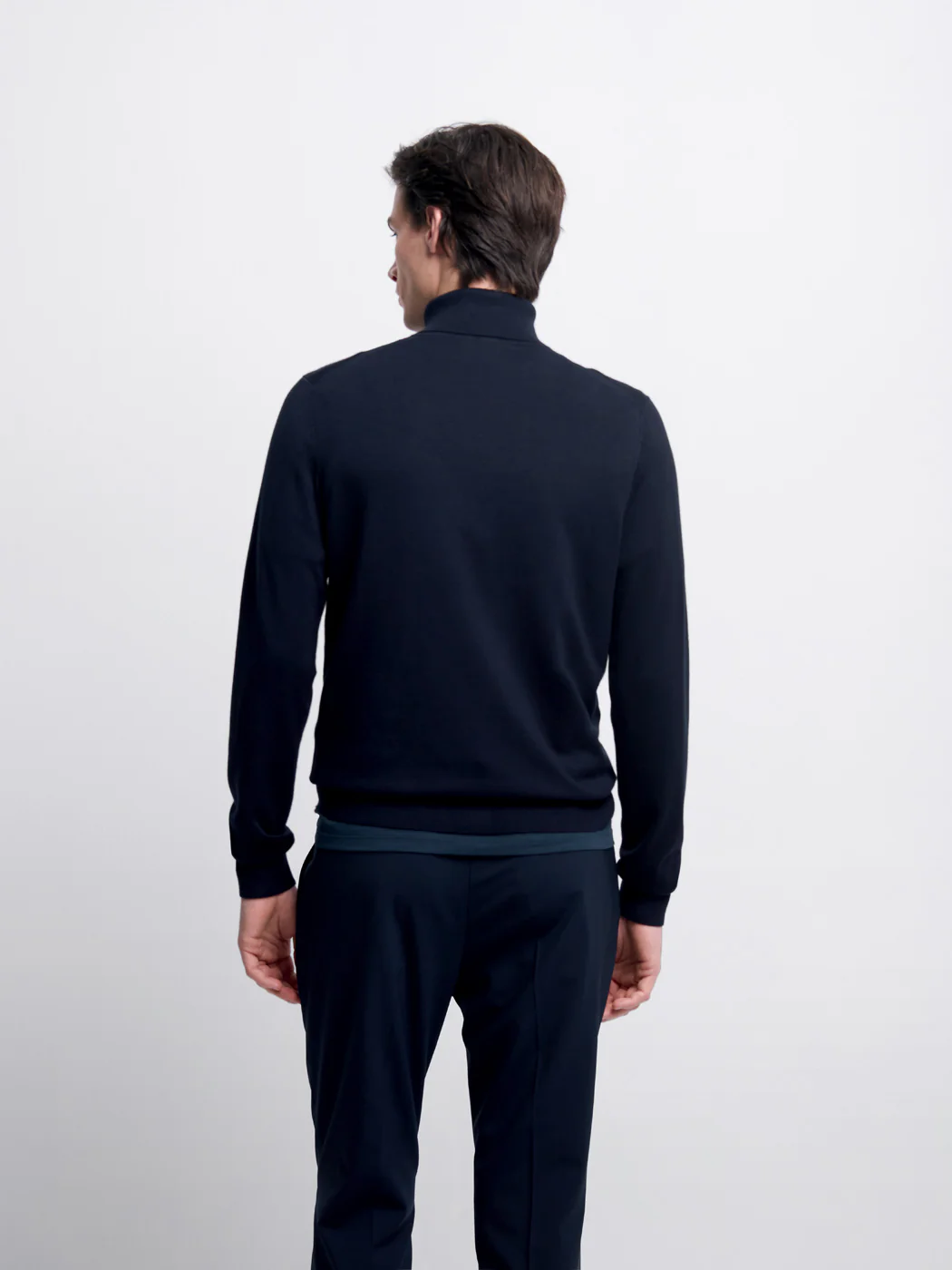 Pull col roulé en jersey