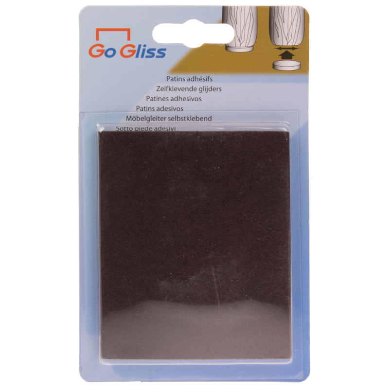 Patin en feutre Standard brun 80 x 95 mm TEKNI-PROTECT