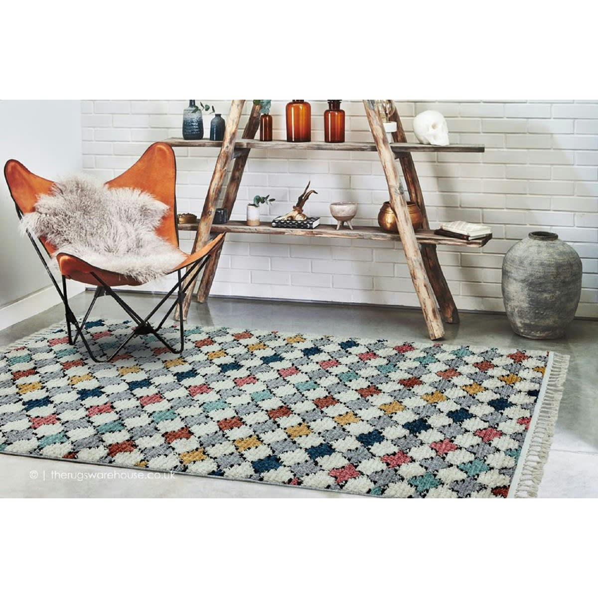 FARAH - Tapis style berbère en Polyester Multicolore 200x290 cm