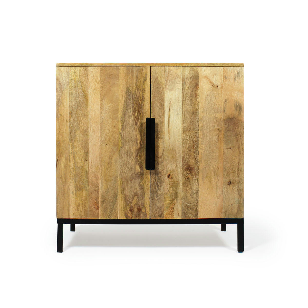 PIA - Buffet en bois noir 85 cm