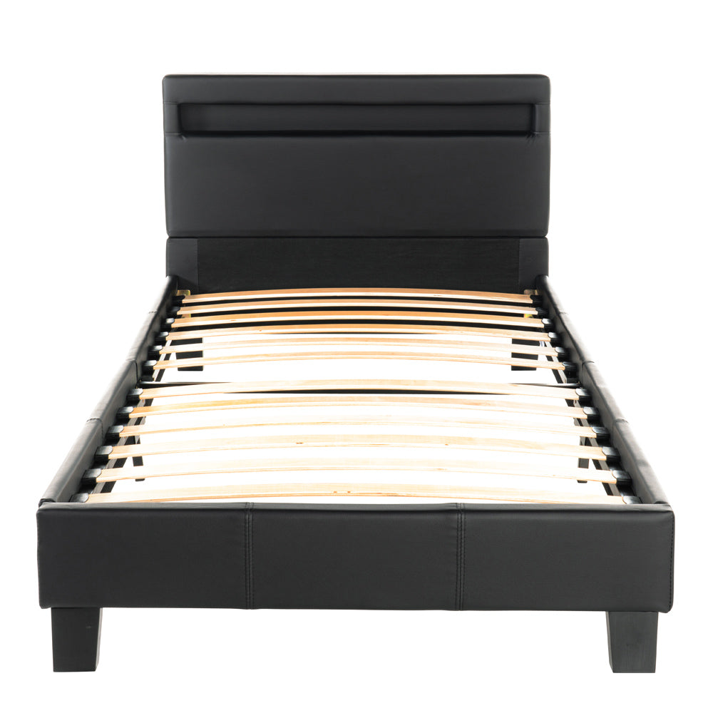 Home Deluxe LED bed ASTRO donkergrijs 90 x 200 cm