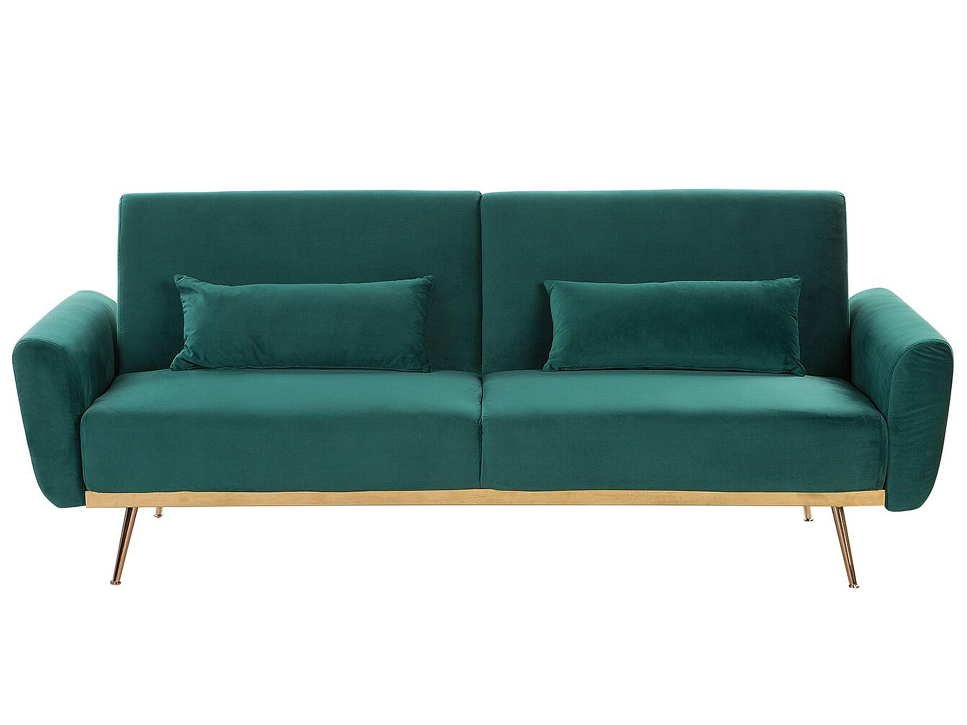 Sofa Bed 3 Seater EINA Velvet Emerald Green