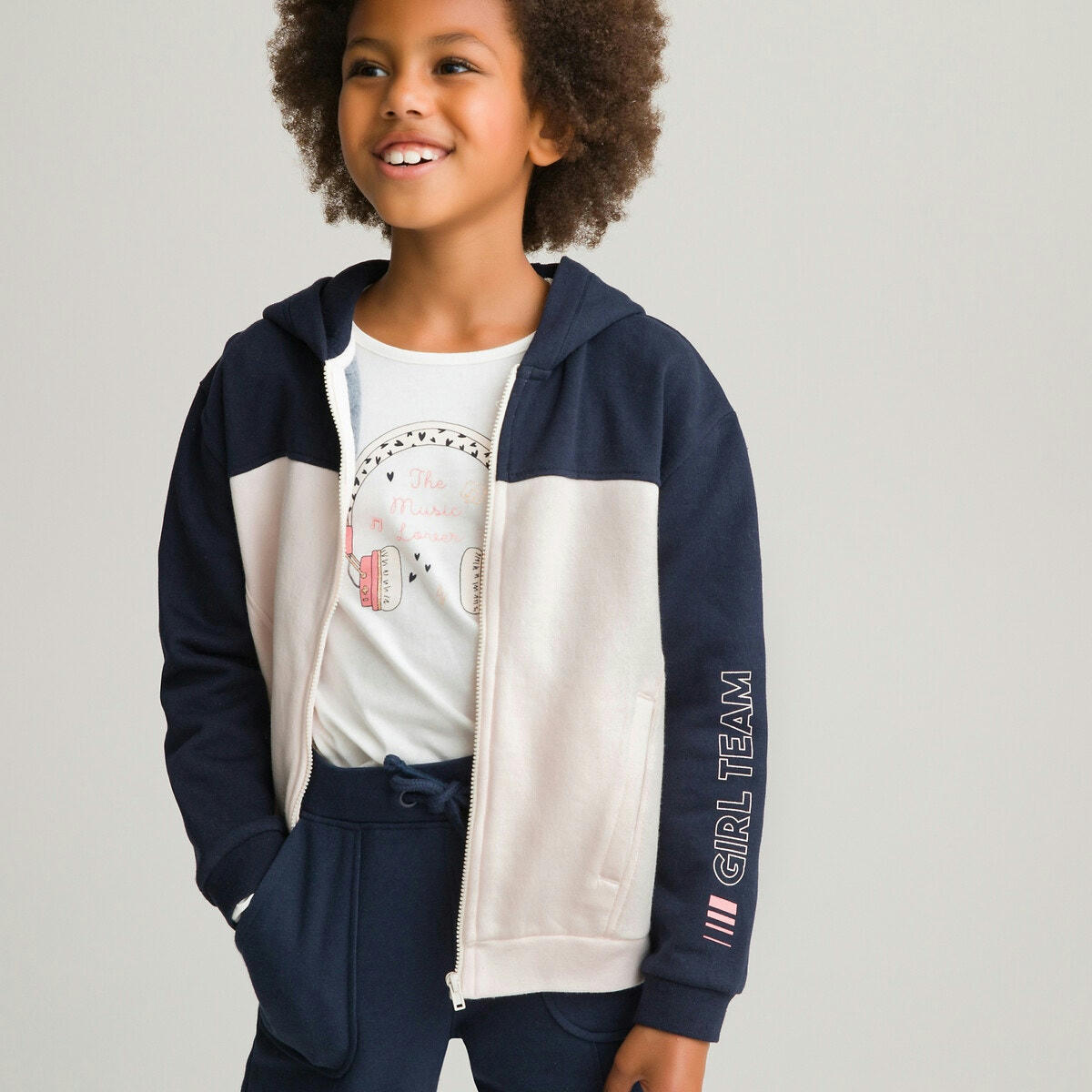 Sweat zippé à capuche molleton