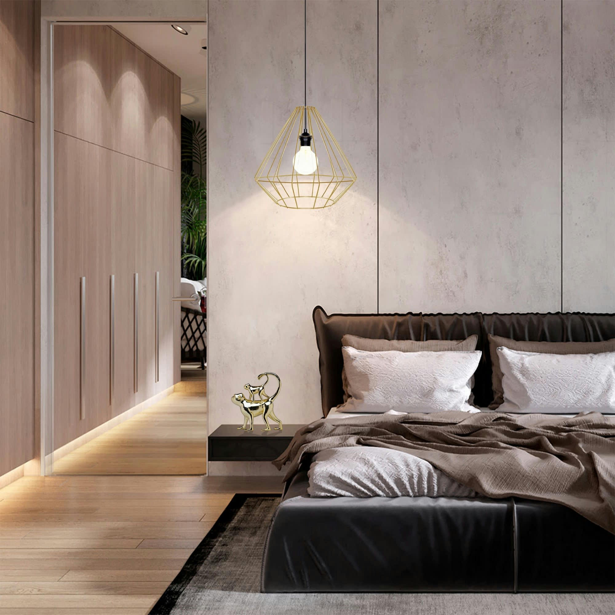 DIAMOND - Suspension métal doré