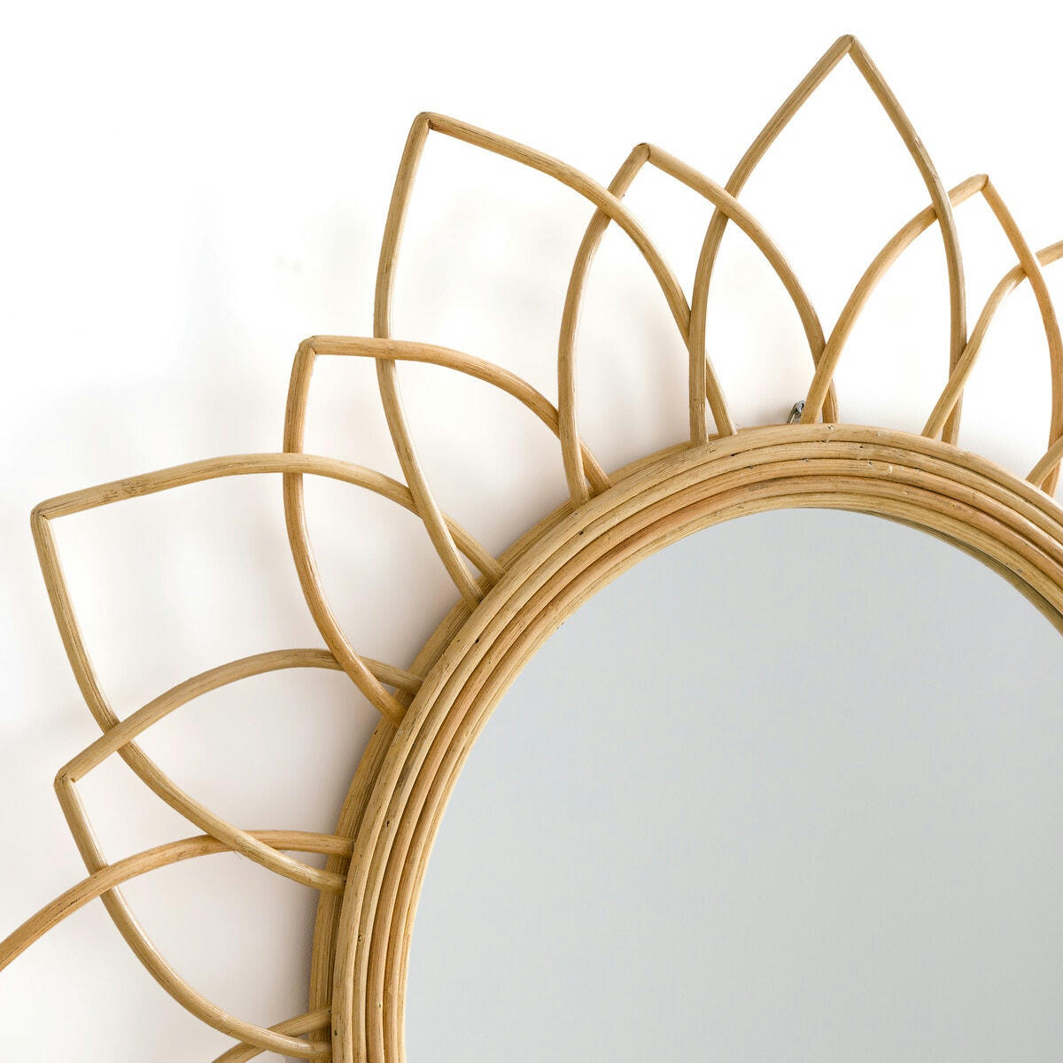 Miroir rotin forme fleur Ø90 cm, Nogu