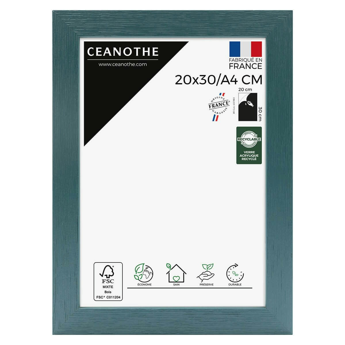 TUTTI FRUTTI - Cadre photo menthol 20x30 cm bois reconstitué fsc