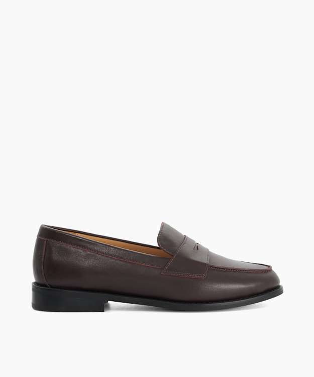 Ginelli Burgundy - Wide Fit Penny Loafer