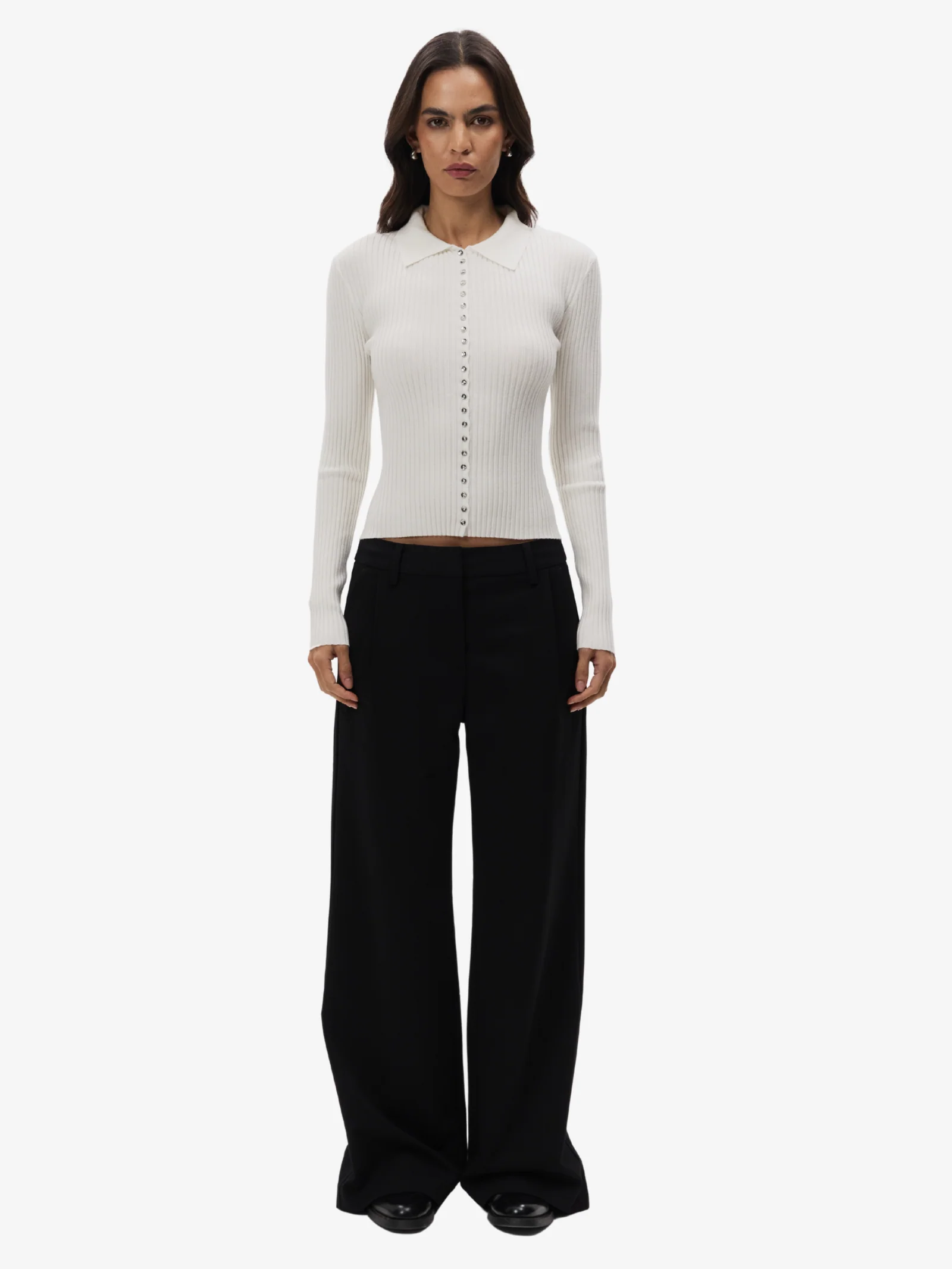 Long Sleeve Button Up Knit