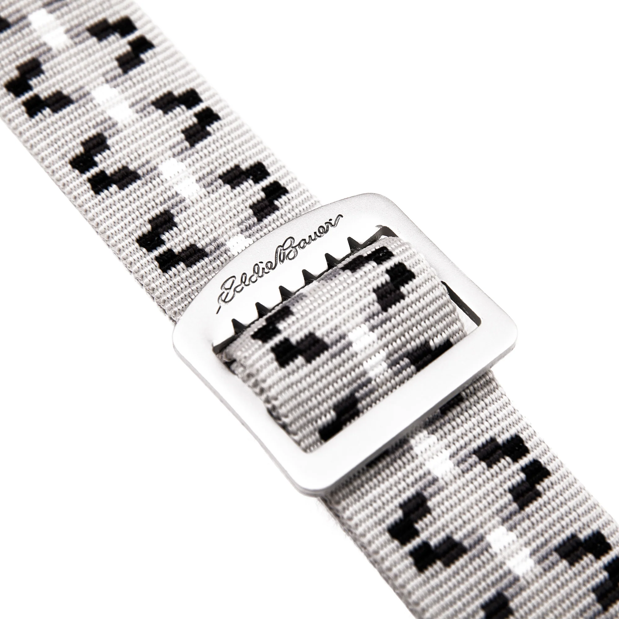Women's Cascade Webbing Belt With Engraved Metal Buckle