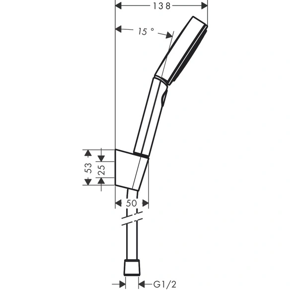 Brausehalter »Pulsify Select S«, 105 3jet , HxT: 23,5 x 13,8 cm