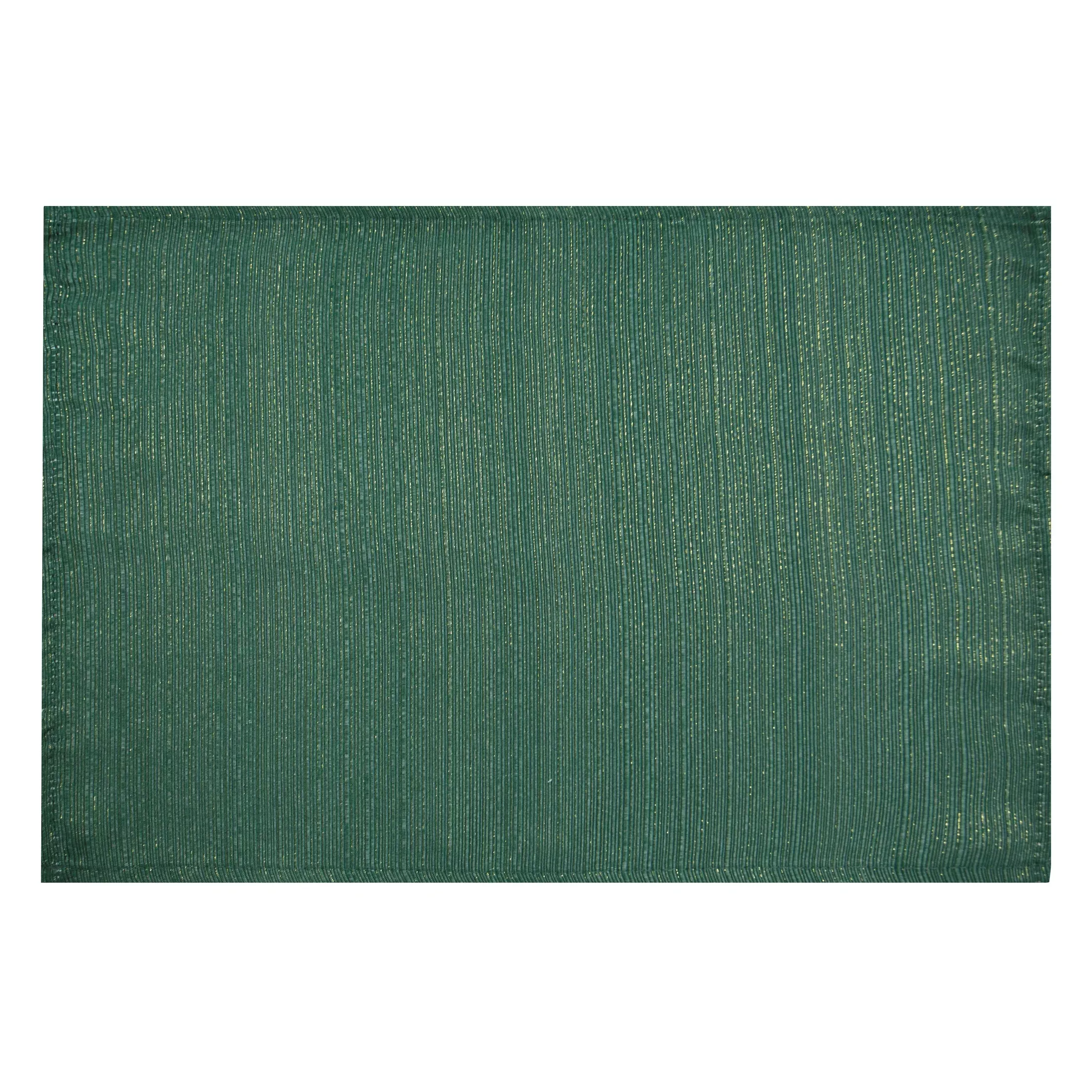 Komplet 4 szt. serwetek zielonych 30x40 cm przetykane błyszczącą nicią - GLAMO