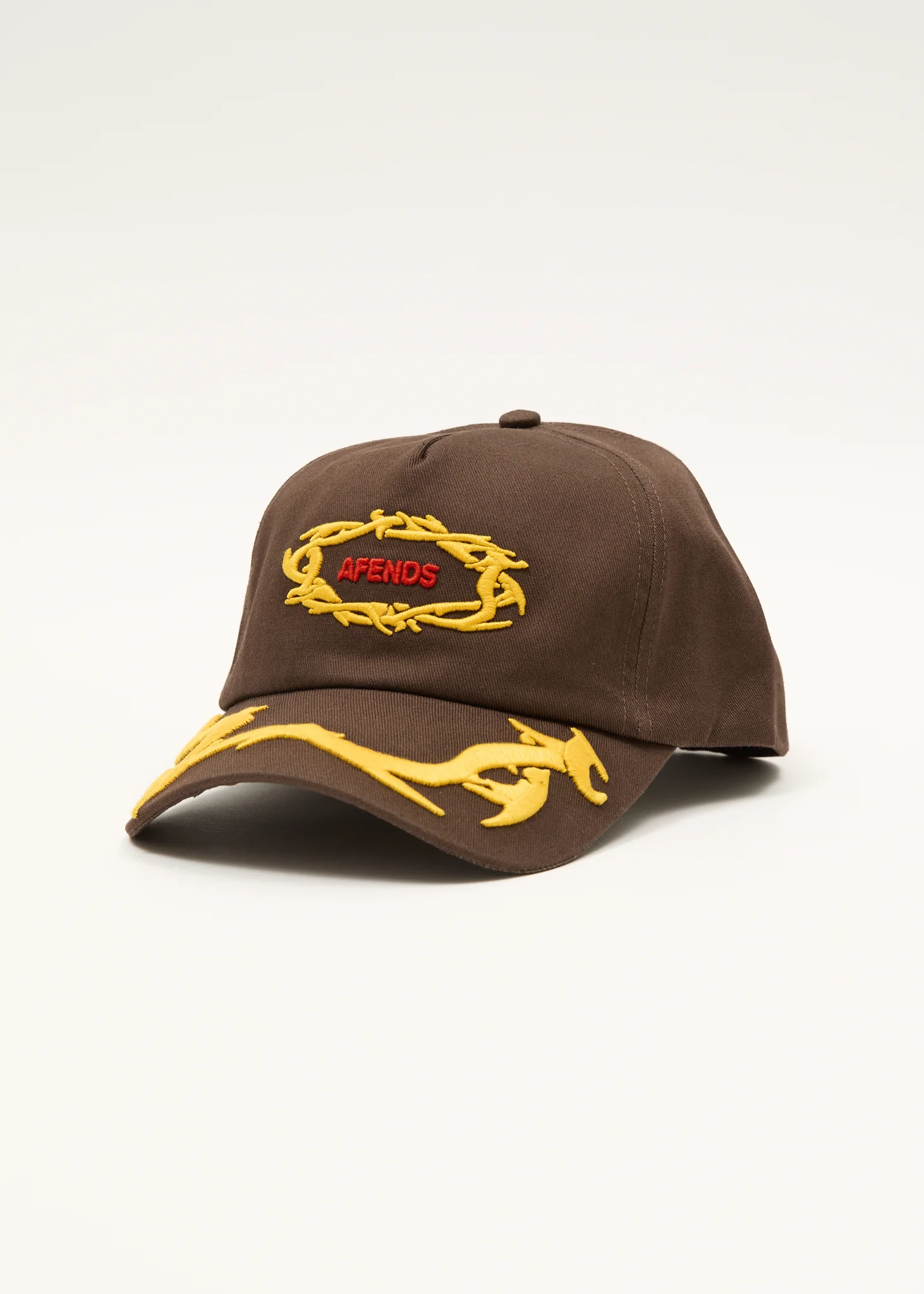AFENDS Mens Rocked - Five Panel Cap - Coffee