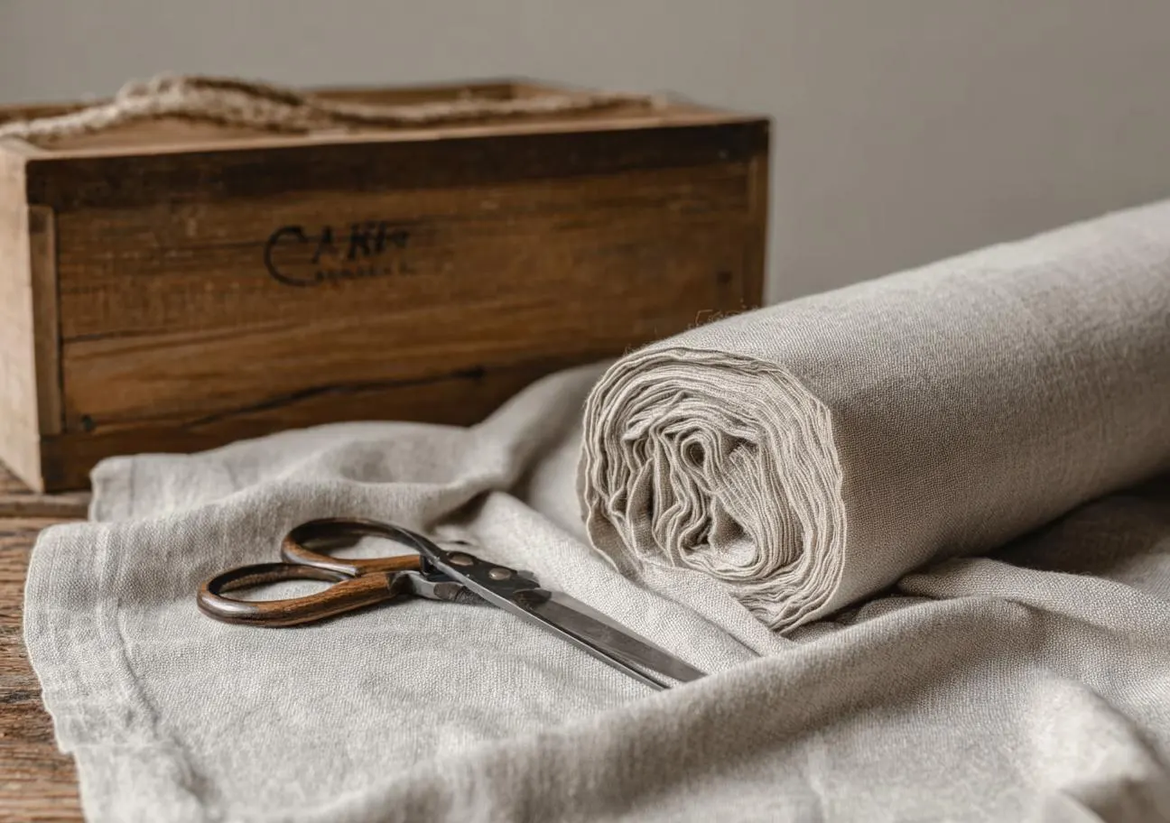 Soft Pre-Washed Linen Fabric – 185 gsm Organic European Flax