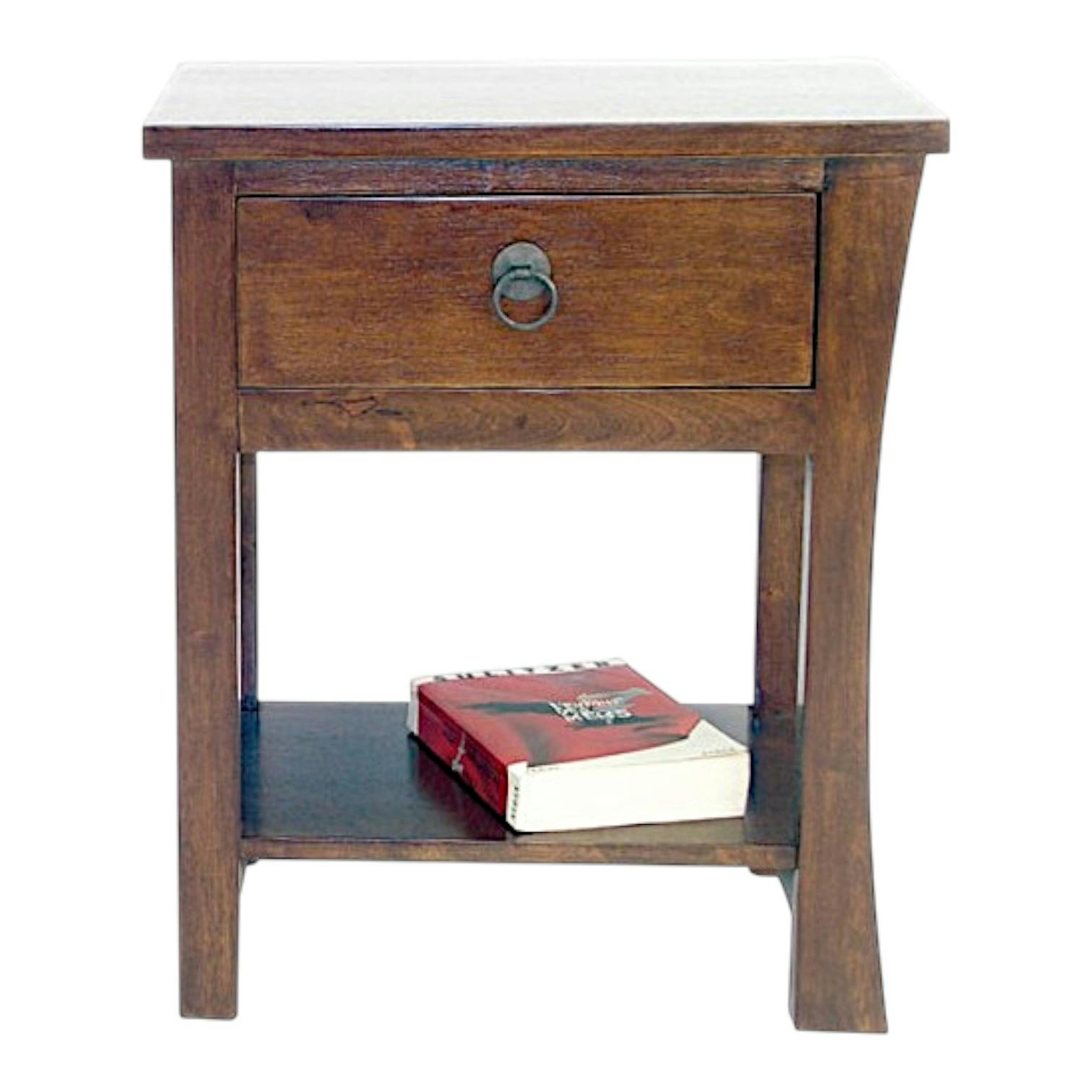 Table de chevet bois massif style colonial modèle 1 MAORI
