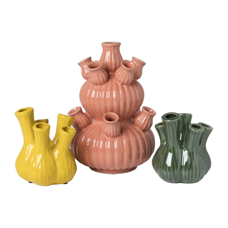 Tulpenvaas groot - roze - &Oslash;21.5x29.5 cm