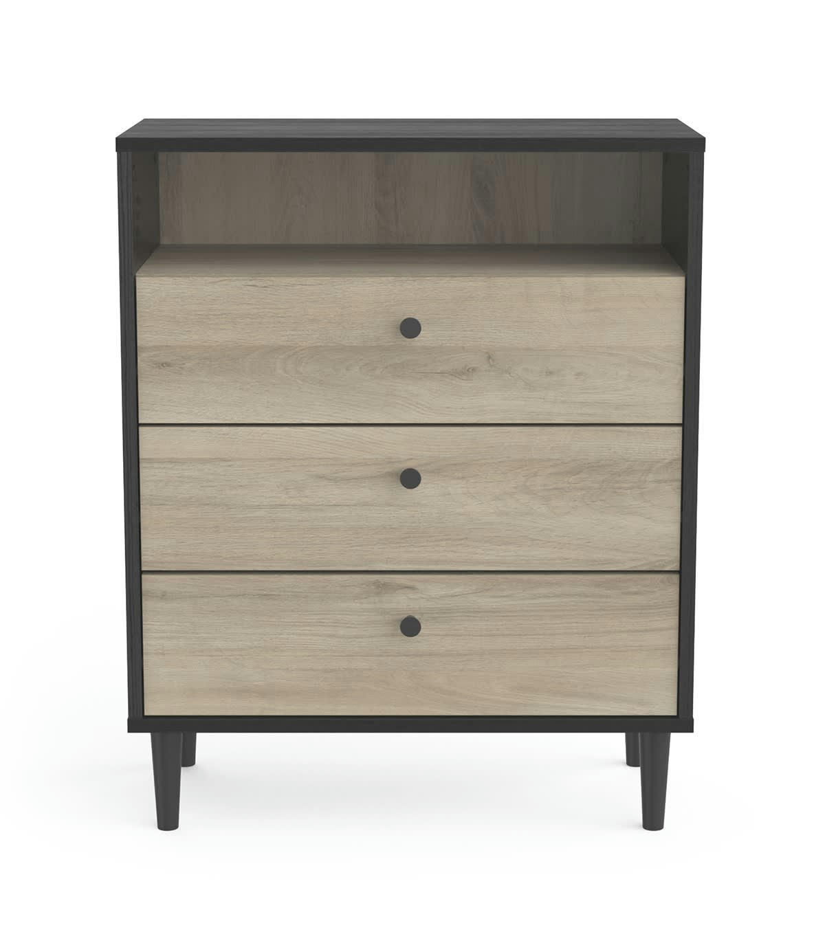 ARTY - Commode 3 Tiroirs et 1 Niche - L61 x H76 cm