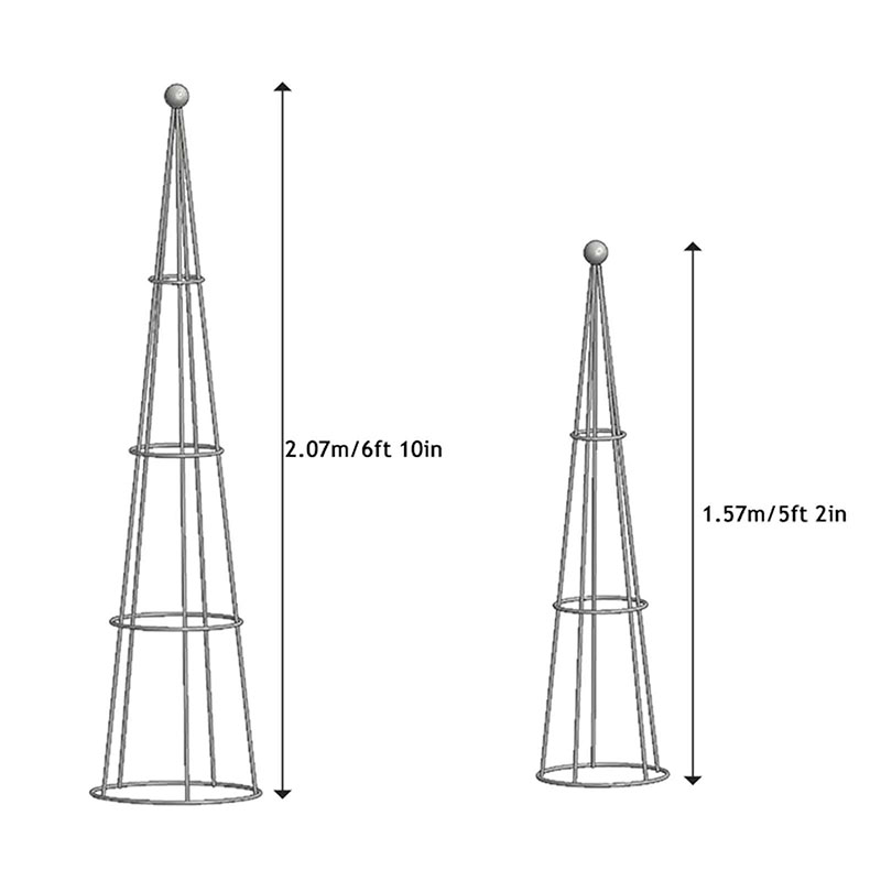 Spaljé Cone Wire Obelisks Black, large