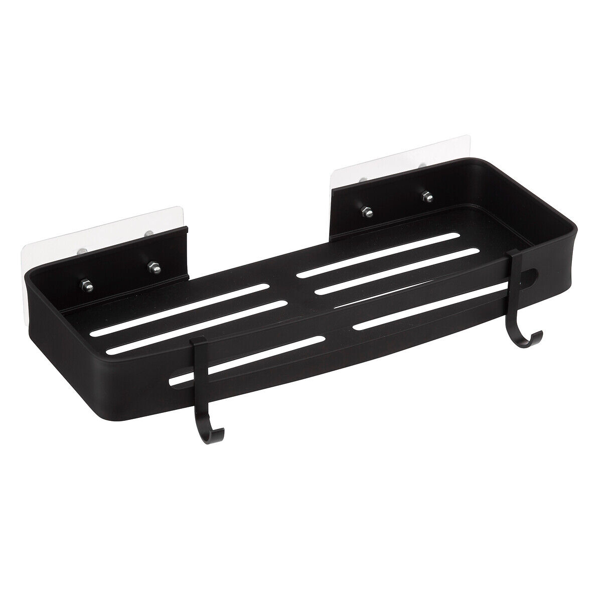 Suporte wc com adesivo preto alumínio